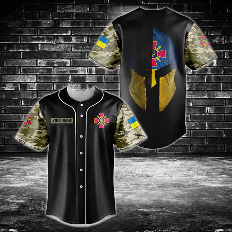 Vintage Fashion Jersey - Футболка с графическим принтом «Герб Украины»